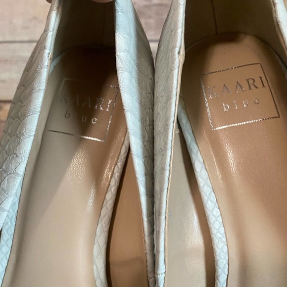 Kaari Blue Patricia Flared Heel Pump in White Snake - Picture 5 of 8